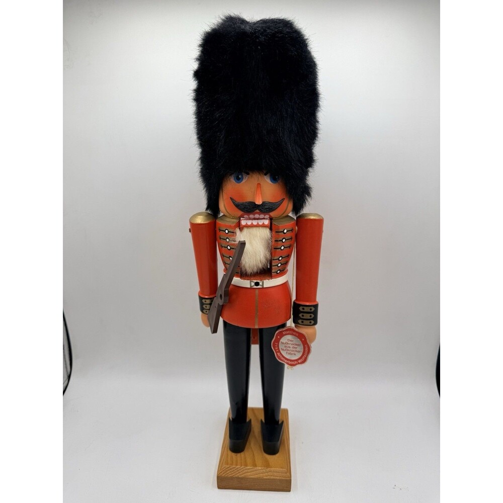 VTG Wooden Collectible Nutcracker by Matthes Royal Soldier Guard 16” w/  Tag